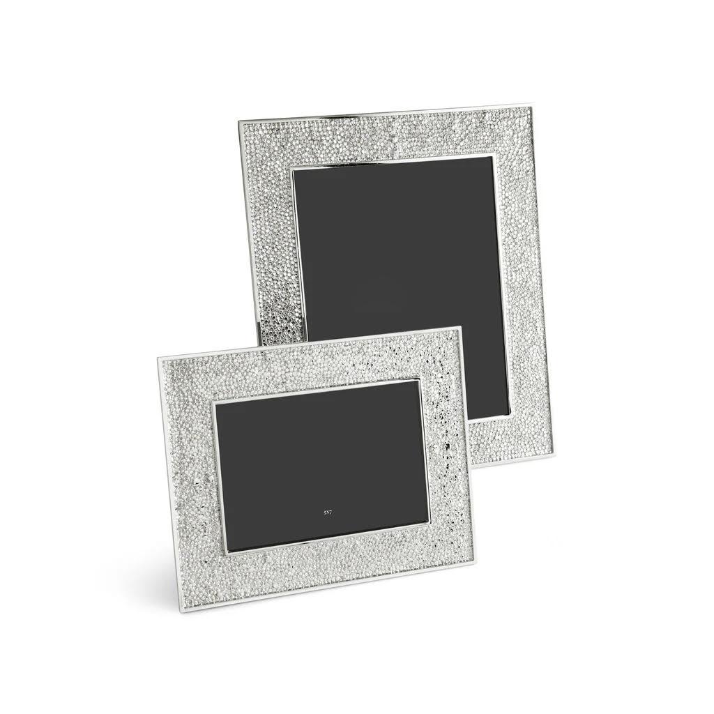 French Shagreen-Style Nickel-Plated Steel Frame For Sale