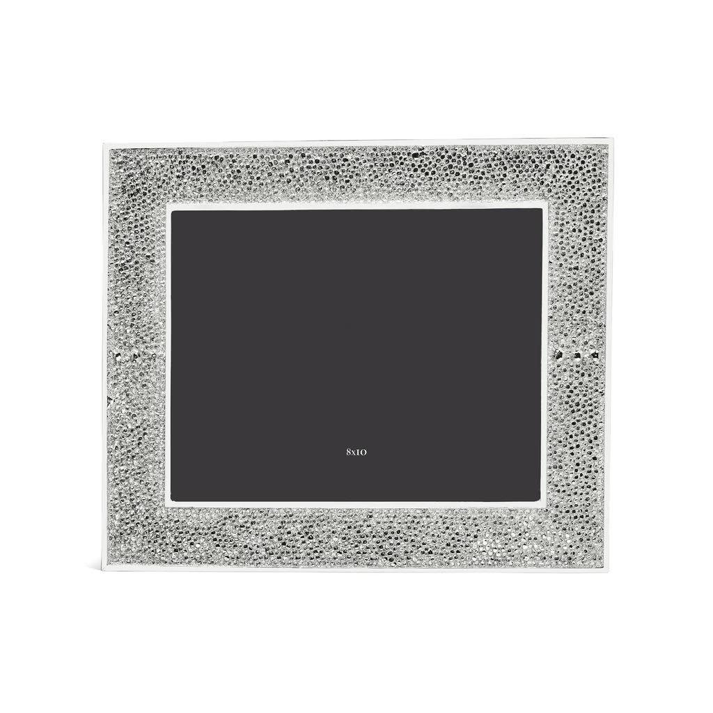 Contemporary Shagreen-Style Nickel-Plated Steel Frame For Sale