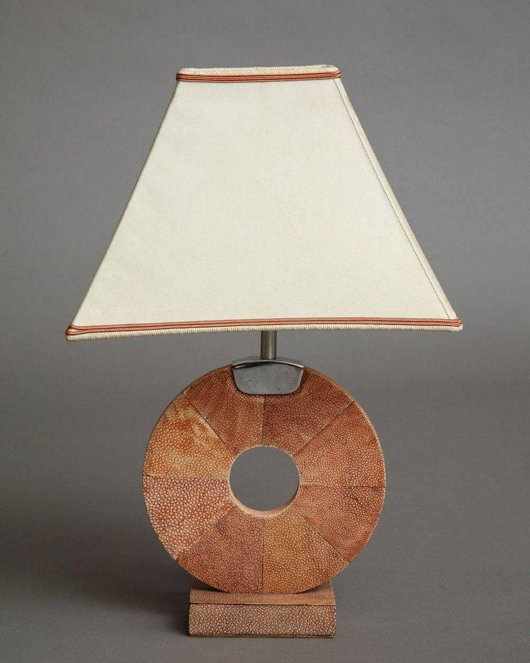 French Shagreen Table Lamp