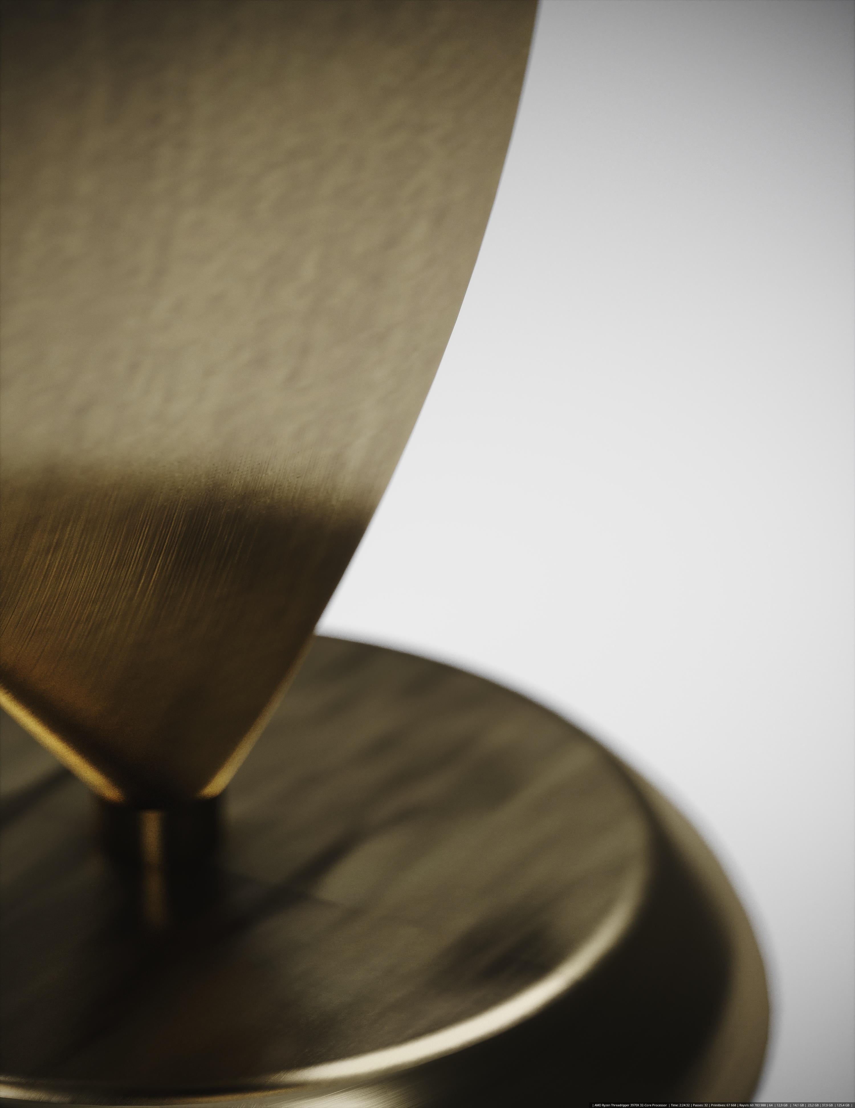Lampe de table en galuchat avec accents en quartz et laiton Patina par Kifu Paris en vente 4