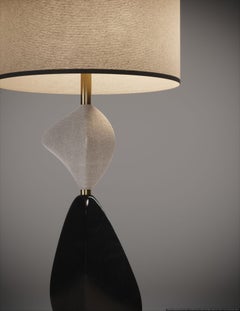 Shagreen Table Lamp with Shell and Bronze-Patina Brass Accents by Kifu Paris