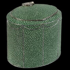 Shagreen Tea Caddy, Georges III Style, 19th Century