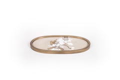 Shagreen Tray with Mix Inlay Pattern Including Shell and Brass by Kifu, Paris
