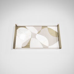 Shagreen Tray with Mother of Pearl and Brass Inserts by R&Y Augousti