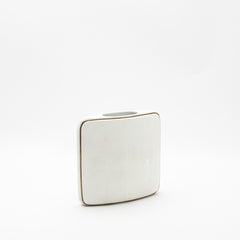 Shagreen Vase with Brass Details by R&Y Augousti