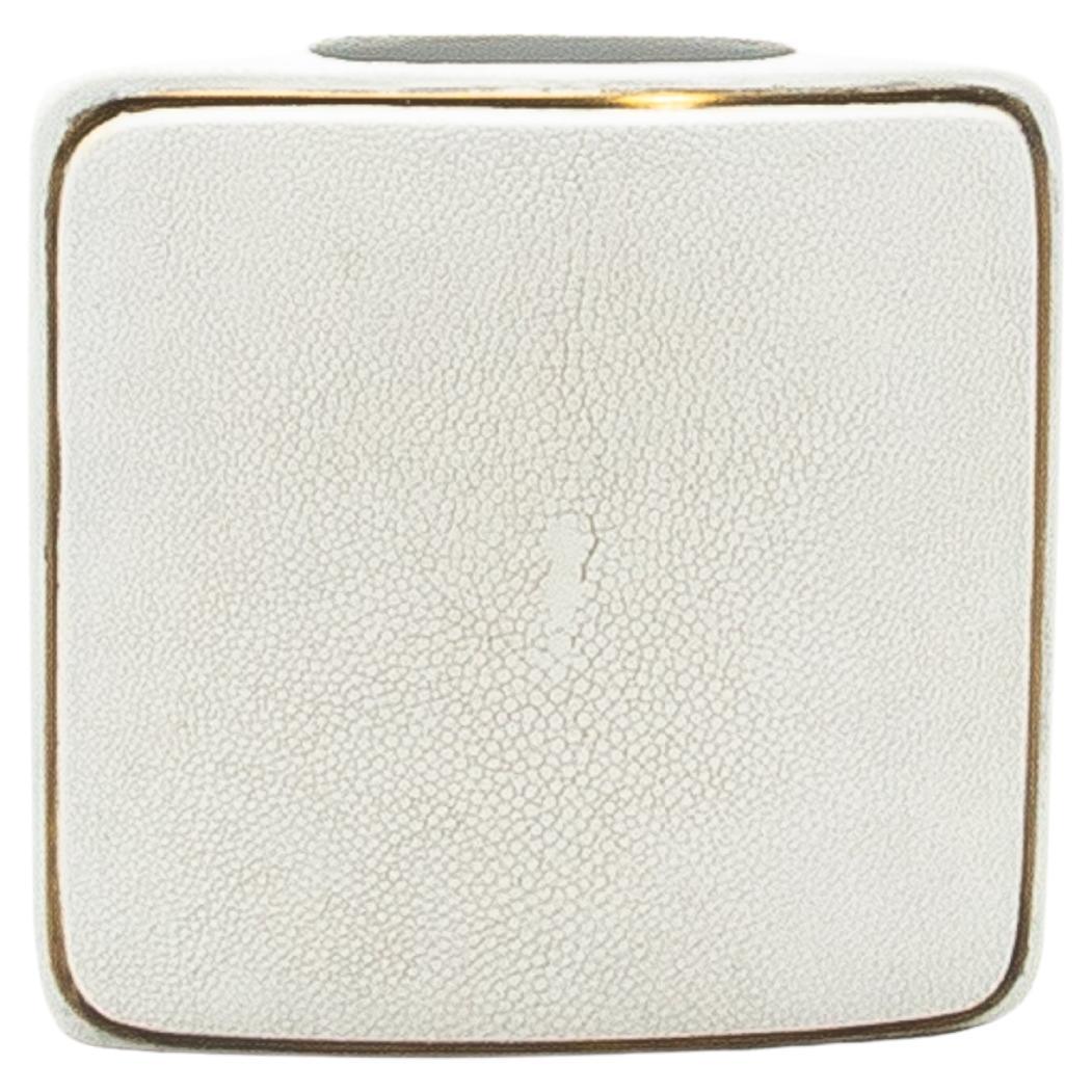 Shagreen Vase with Brass Details by R&Y Augousti
