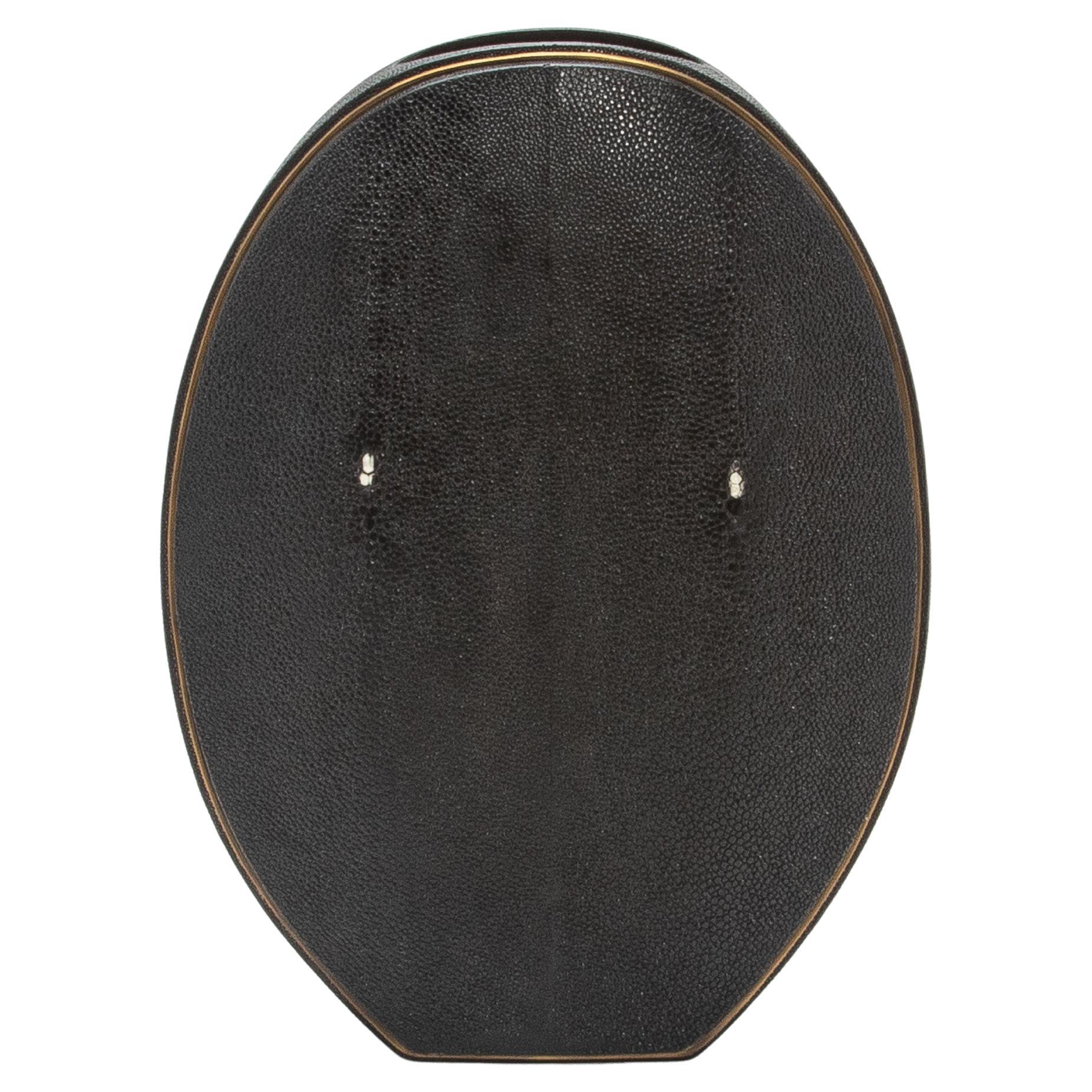 Shagreen Vase with Brass Details by R&Y Augousti