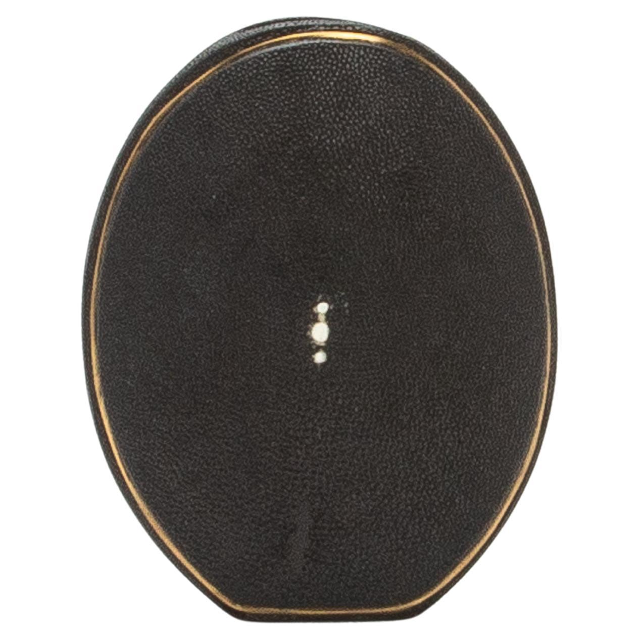 Shagreen Vase with Brass Details by R&Y Augousti