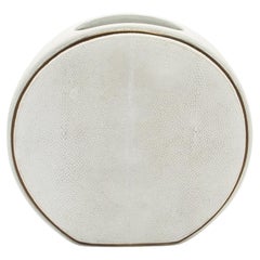 Shagreen Vase with Brass Details by R&Y Augousti