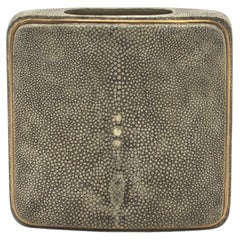Shagreen Vase with Brass Details by R&Y Augousti