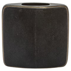 Shagreen Vase with Brass Details by R&Y Augousti