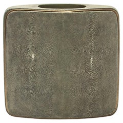 Shagreen Vase with Brass Details by R&Y Augousti