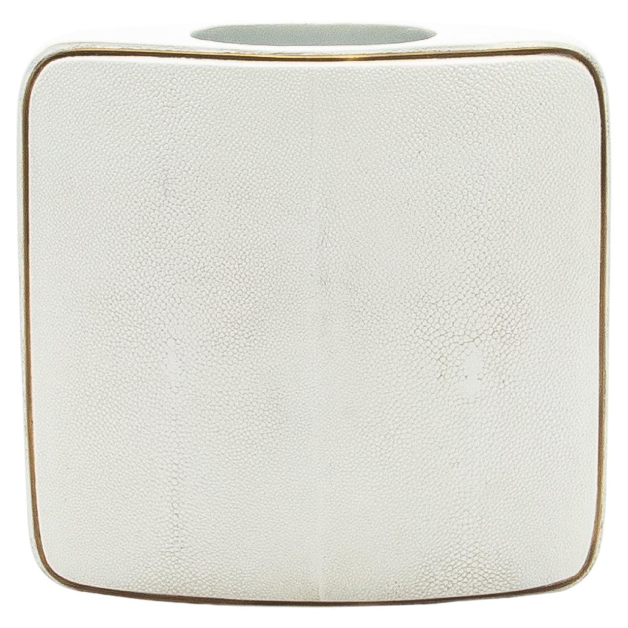 Shagreen Vase with Brass Details by R&Y Augousti