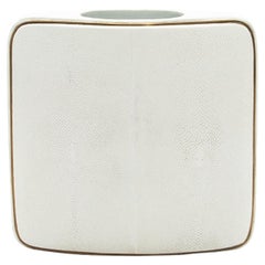 Shagreen Vase with Brass Details by R&Y Augousti