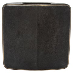 Shagreen Vase with Brass Details by R&Y Augousti