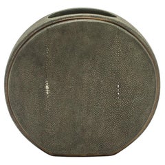 Shagreen Vase with Brass Details by R&Y Augousti