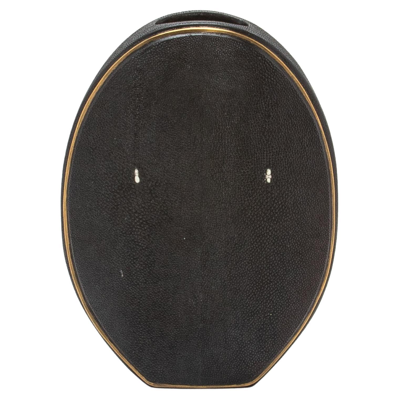 Shagreen Vase with Brass Details by R&Y Augousti