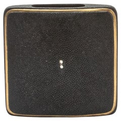 Shagreen Vase with Brass Details by R&Y Augousti