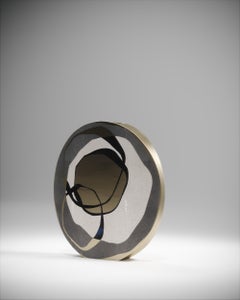 Vase en galuchat avec coquille de stylo et détails en laiton Patina par R&Y Augousti