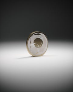 Shagreen Vase with Pen Shell and Bronze-Patina Brass Details by R&Y Augousti