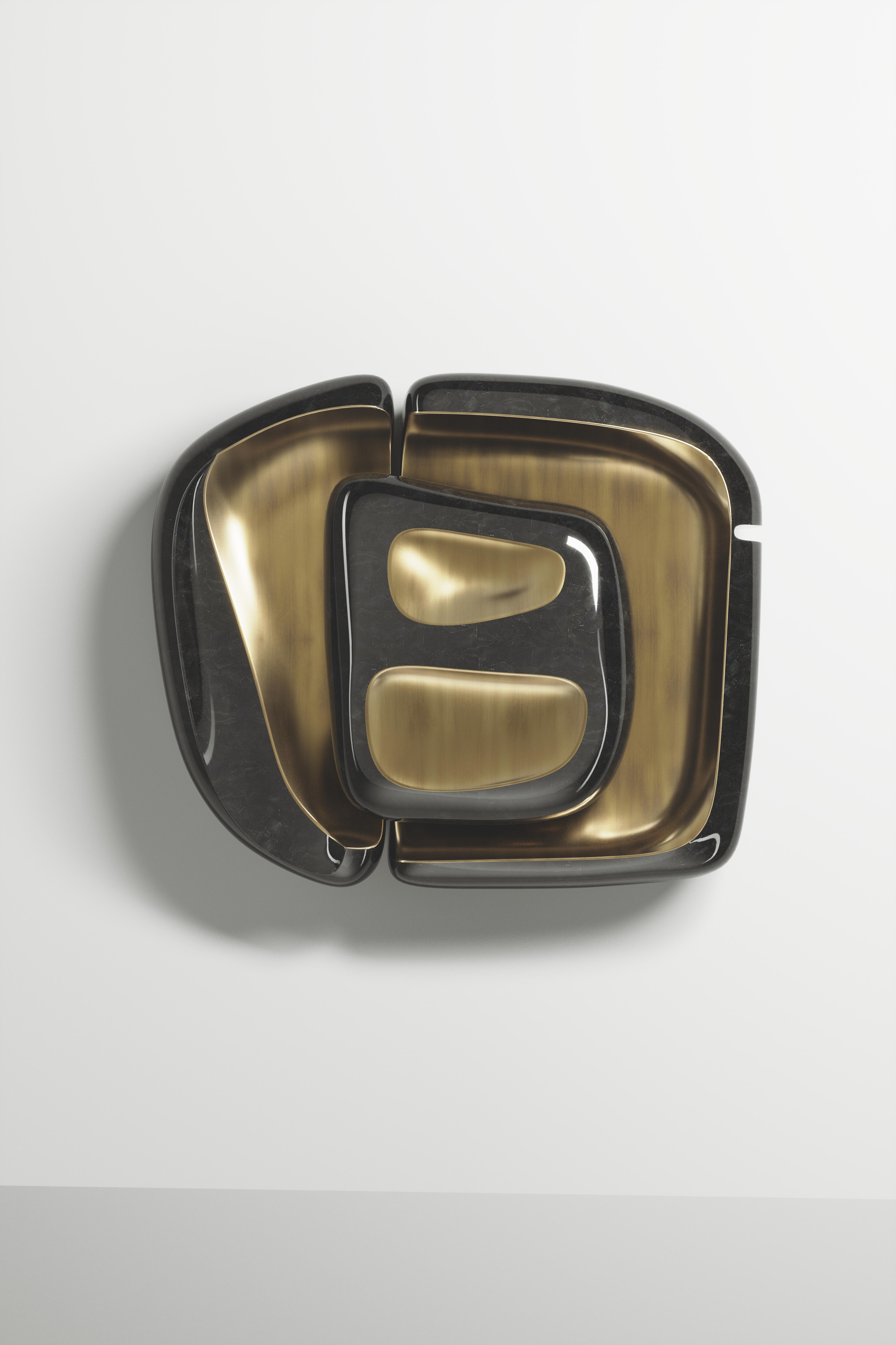 Shagreen-Wandleuchte mit Bronze-Patina-Messingdetails von R&Y Augousti im Angebot 1