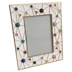 Shagreen with Multi-Color Stones Photo Frame by Fabio Ltd - LAST 1 IN STOCK