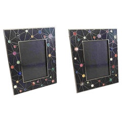 Shagreen with Multi-Color Stones Photo Frame by Fabio Ltd