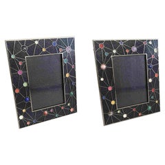 Shagreen with Multi-Color Stones Photo Frame by Fabio Ltd - LAST 2 IN STOCK