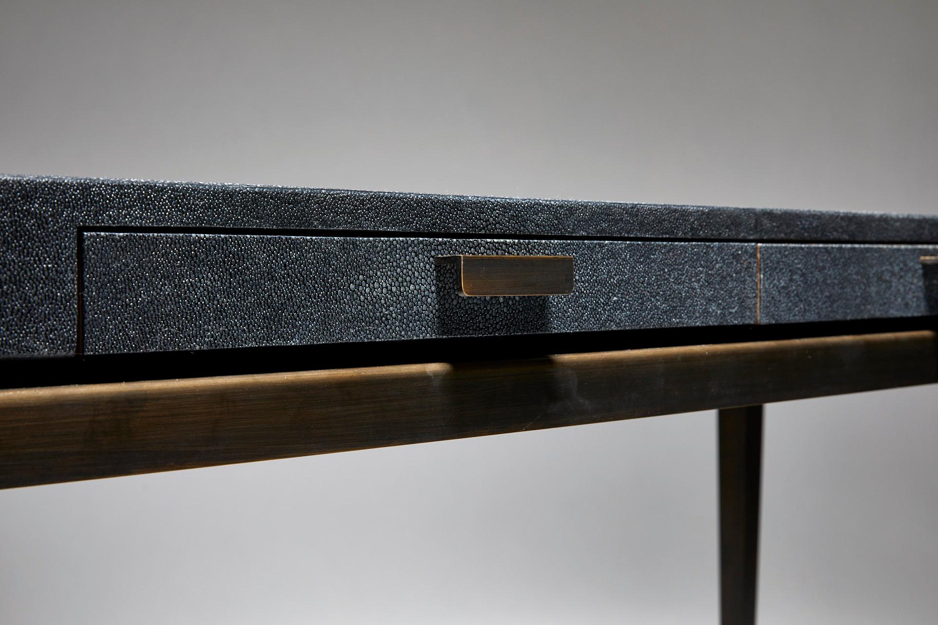 Modern Shagreen Writing Desk, One Off, EDHA by Reda Amalou, Gallery Collection For Sale