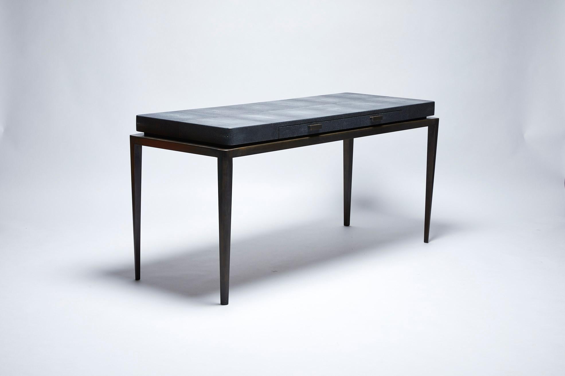 Contemporary Shagreen Writing Desk, One Off, EDHA by Reda Amalou, Gallery Collection For Sale