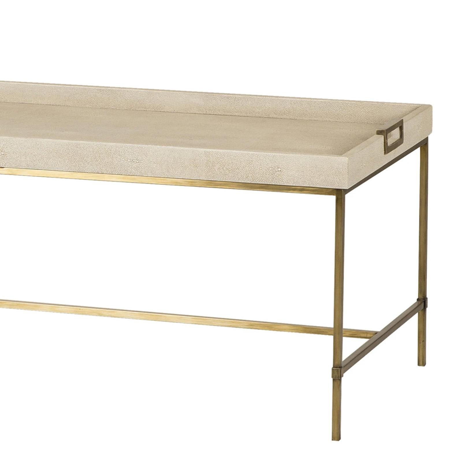 British Shagry Cream Coffee Table For Sale