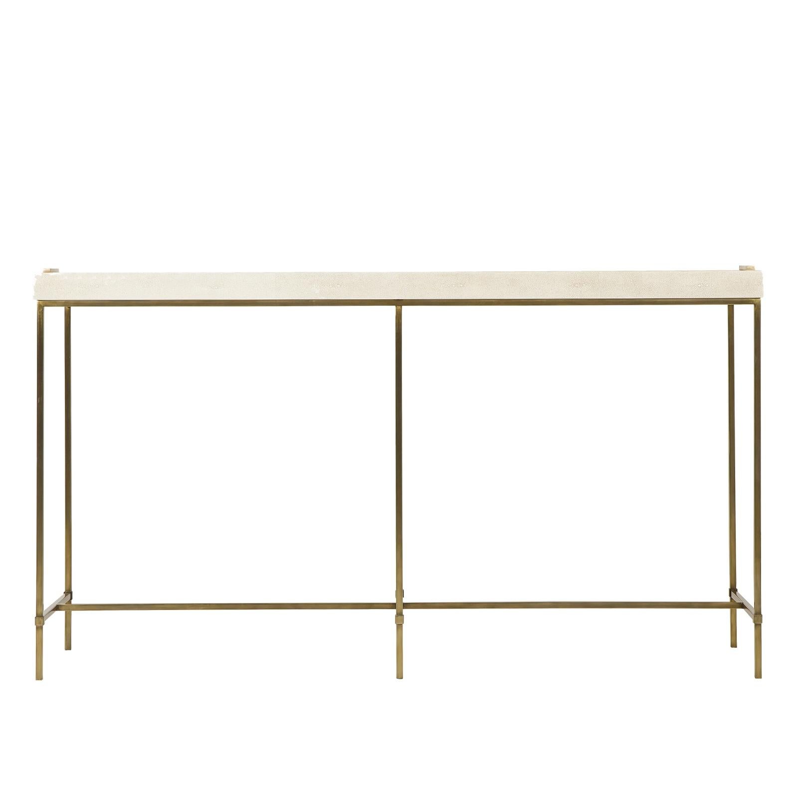 Mesa Consola Crema Shagry Hecho a mano en venta