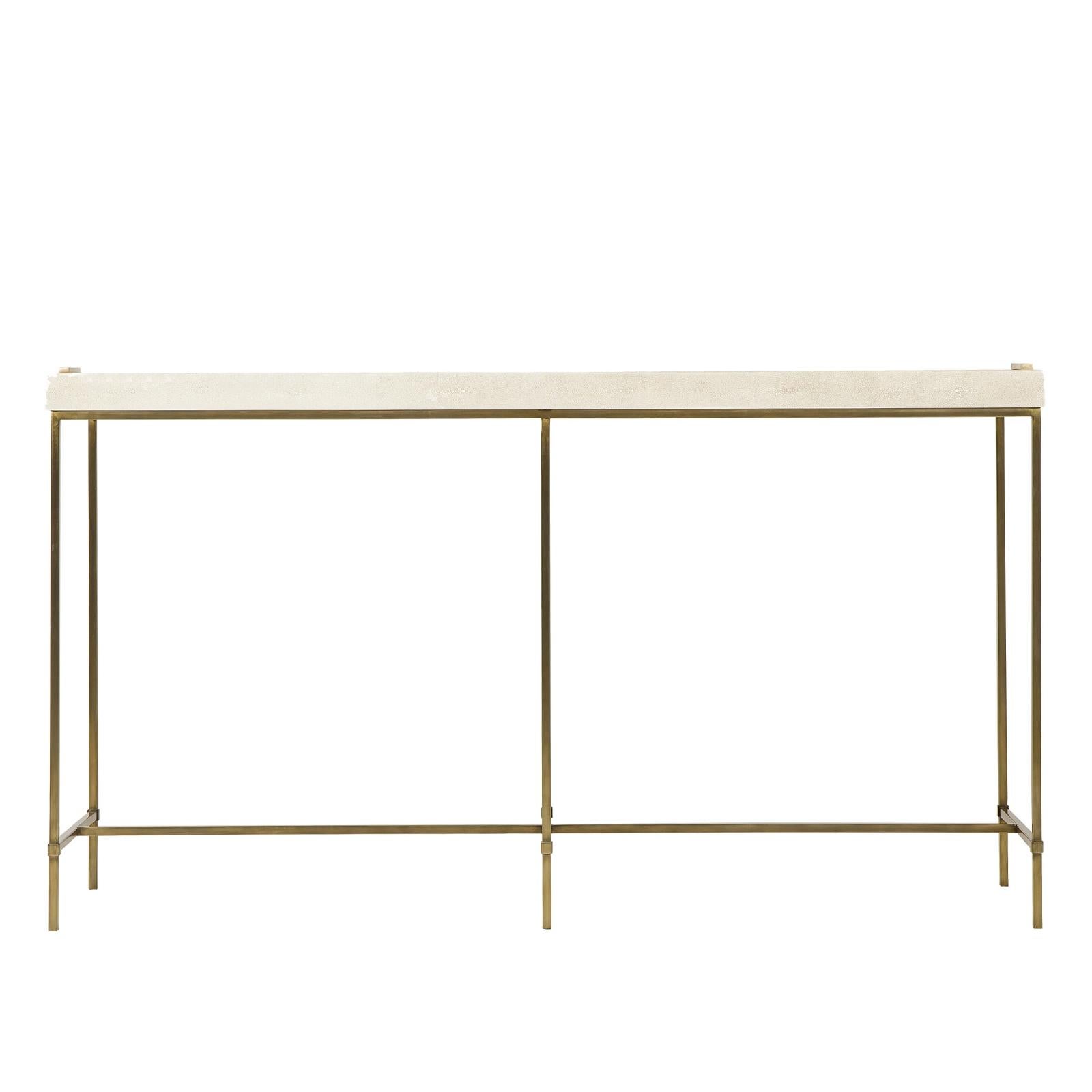 cream and gold console table