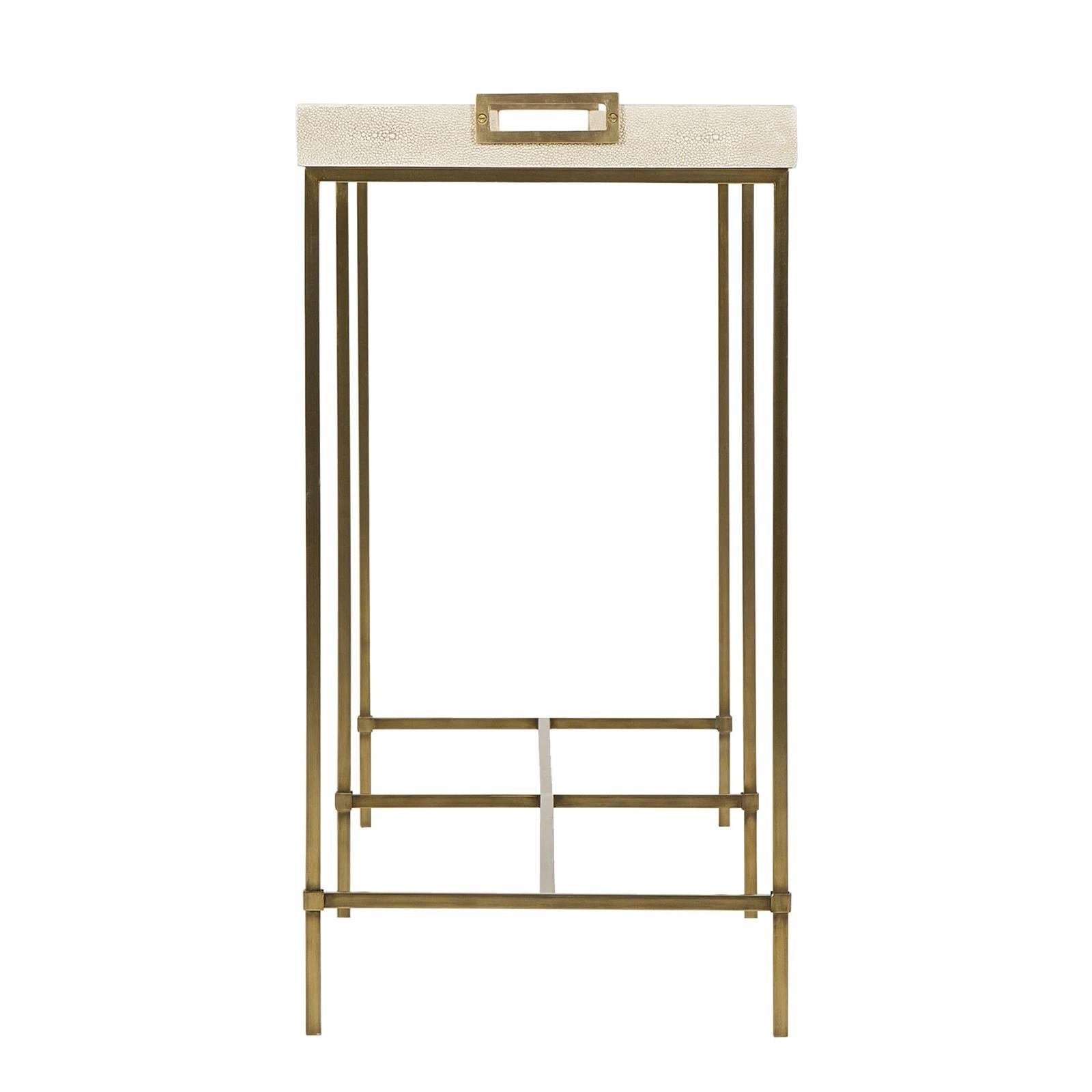 Contemporary Shagry Cream Console Table For Sale