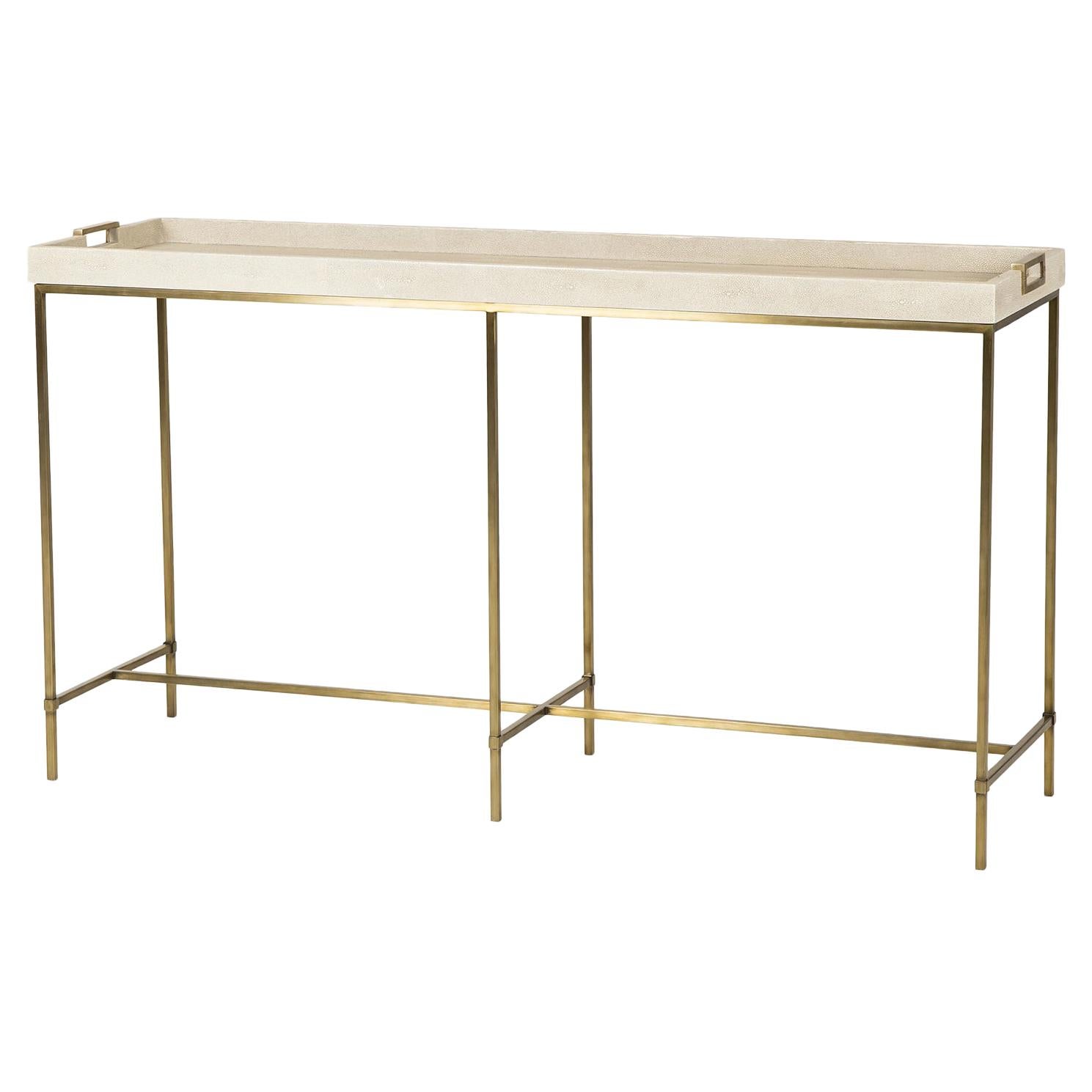 Shagry Cream Console Table