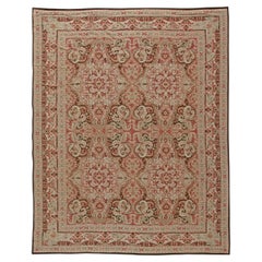 "Shah" Modern Bessarabian Floral Warm Tan Handmade Carpet by Doris Leslie Blau