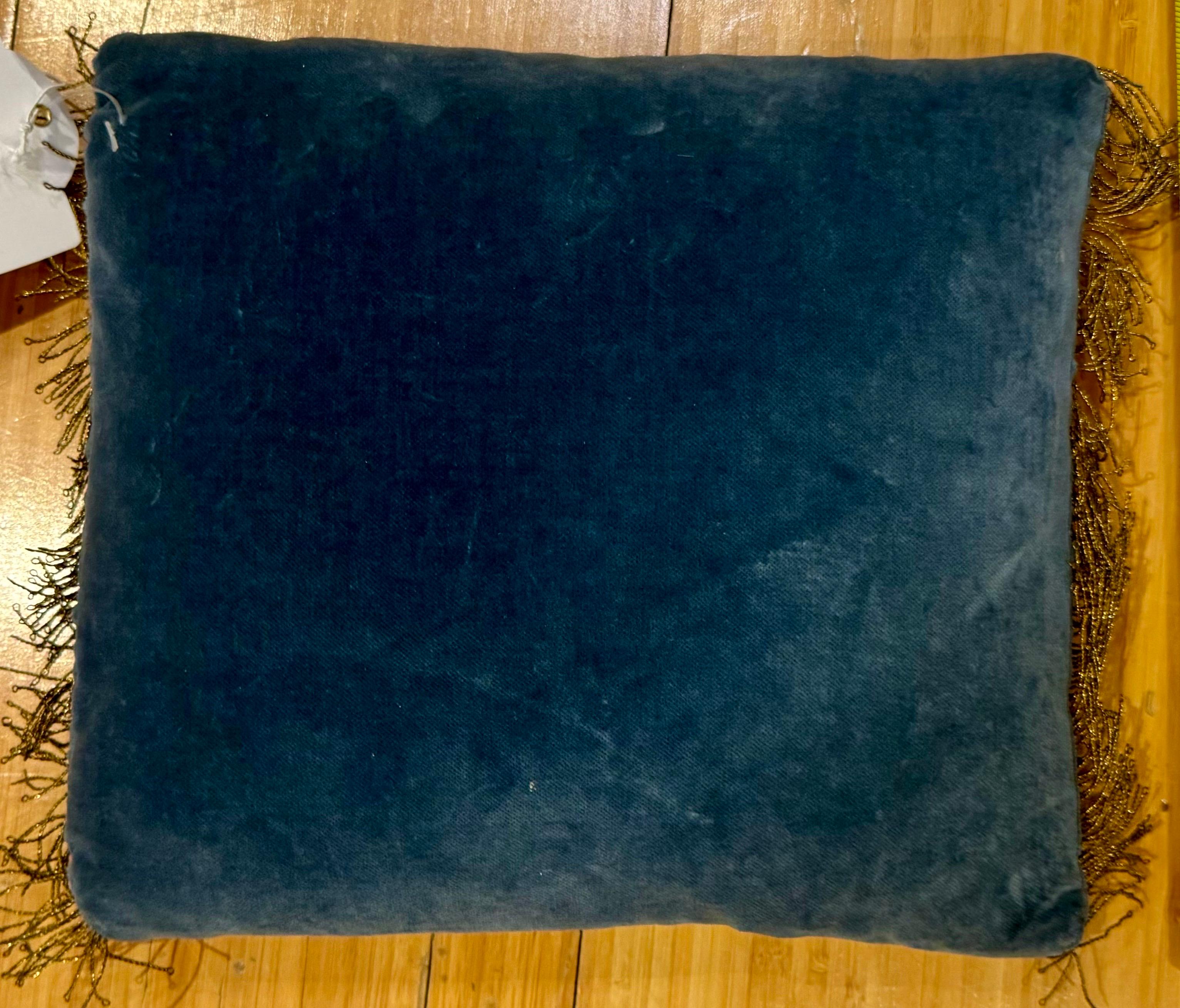 Baroque SHAHKAR Antique 17th Century Flemish Verdure Tapestry Pillow with Foliage For Sale