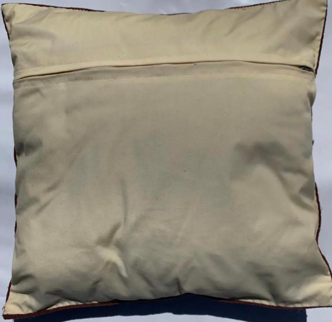 Shahkar Floral French Provincial Needlepoint Square Pillow In Excellent Condition In New York, NY