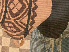 Shahkar Light Brown with Basket French Provincial Style Needlepoint Pillow Case