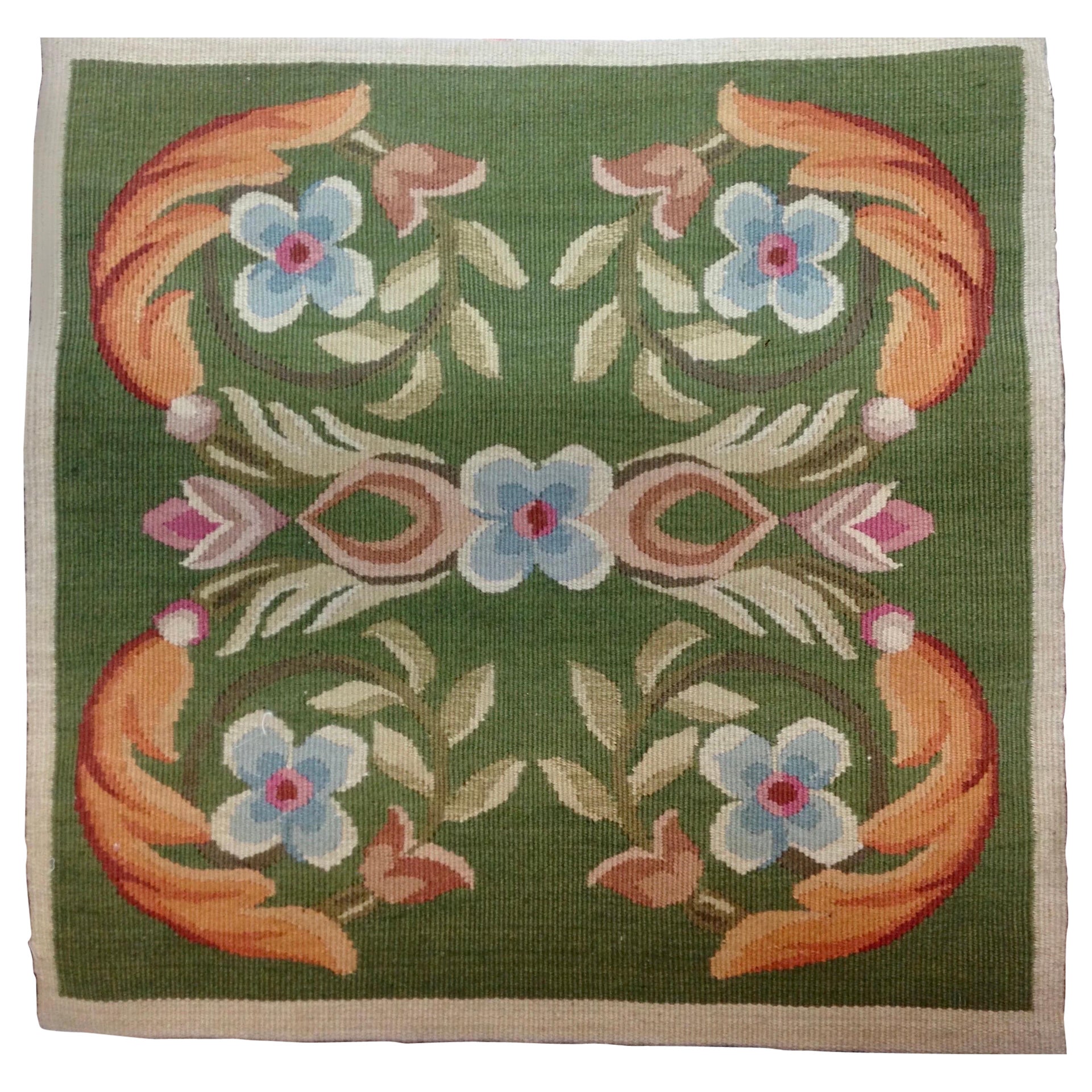 Cuscino a punta d'ago quadrato Shahkar Moss Green French Provincial