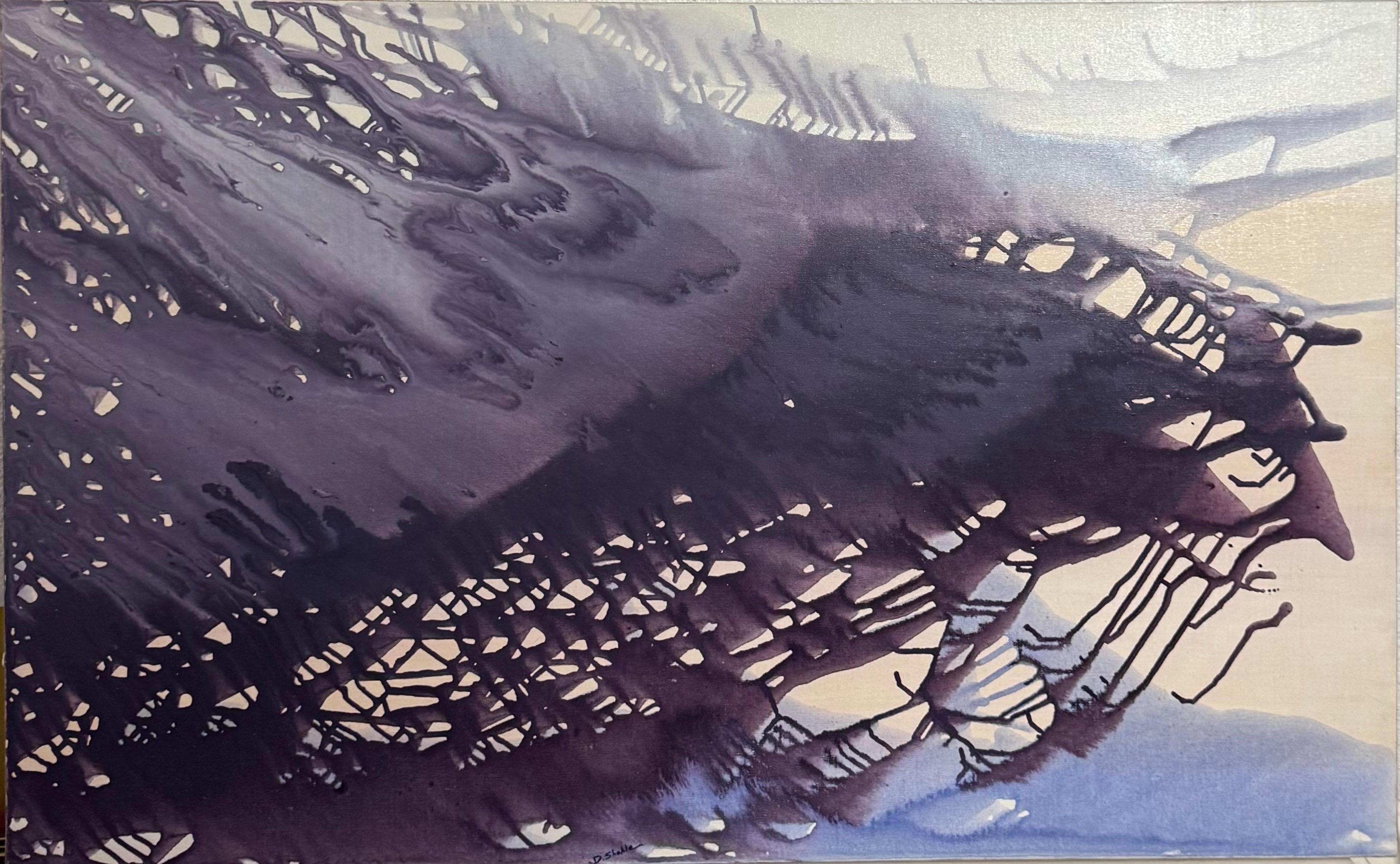 Large Abstract Painting French Iranian Shahla Dadsetan Plongee Dans Ma Pensee For Sale 1