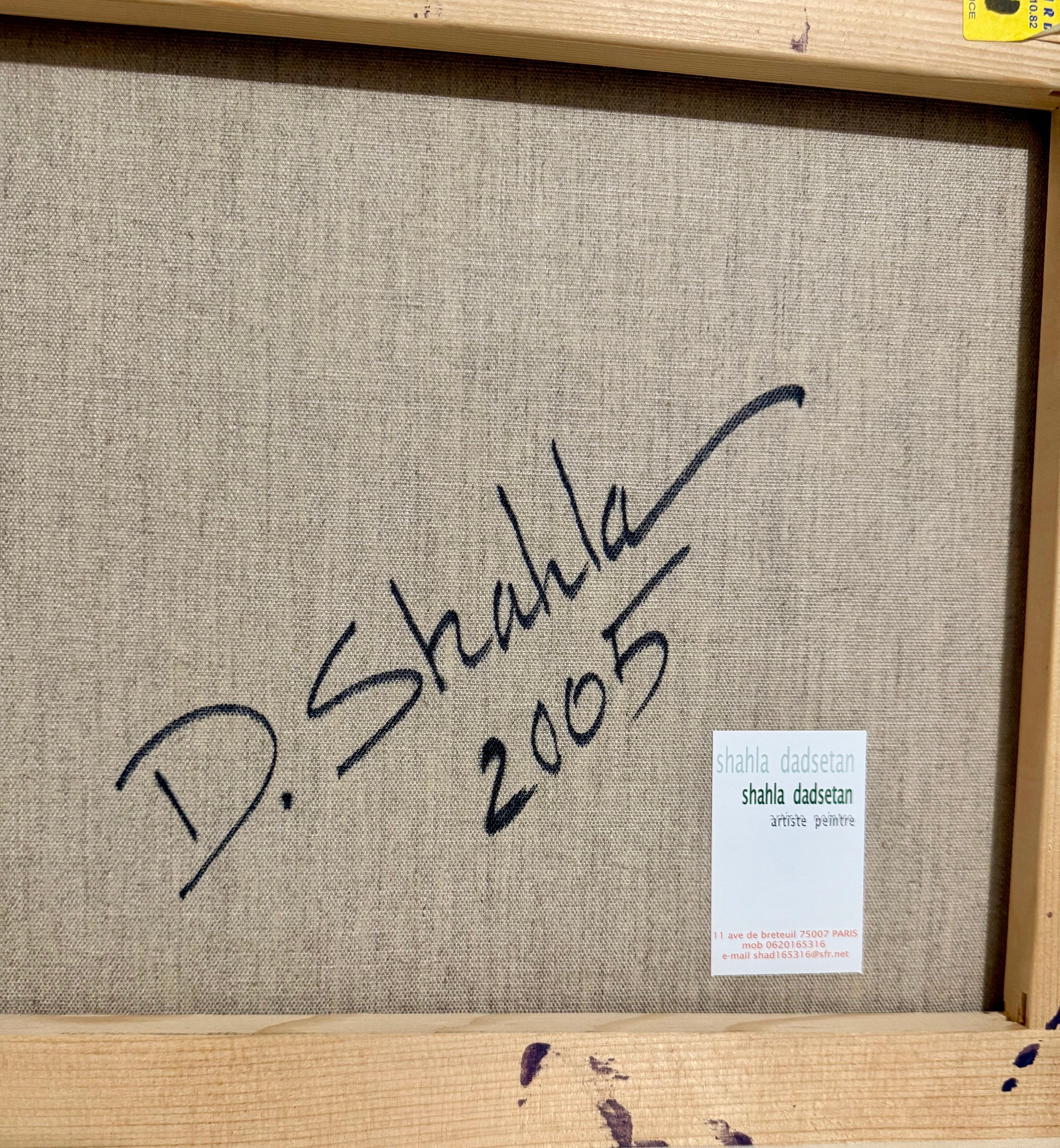 Large Abstract Painting French Iranian Shahla Dadsetan Plongee Dans Ma Pensee For Sale 4