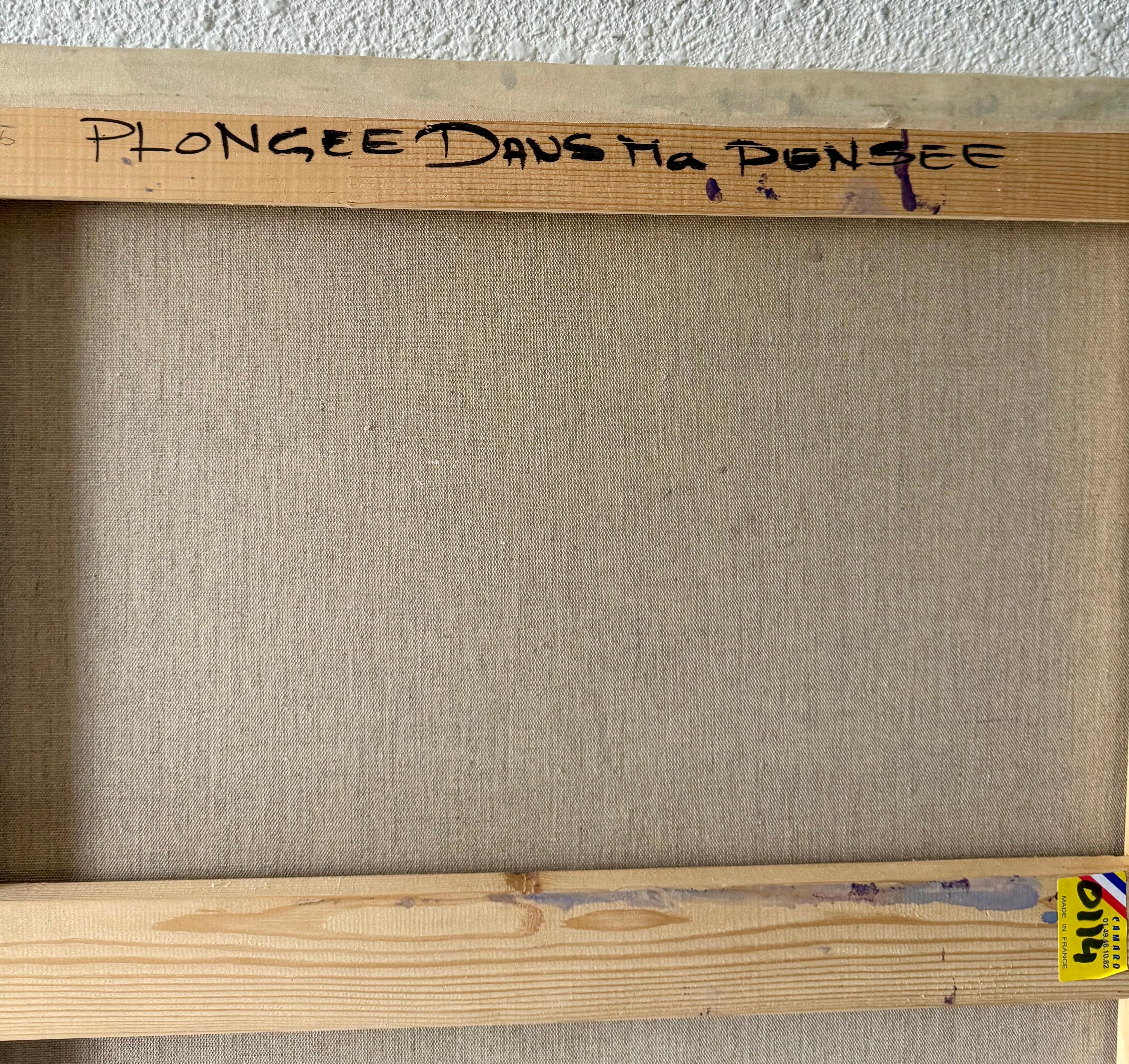 Large Abstract Painting French Iranian Shahla Dadsetan Plongee Dans Ma Pensee For Sale 6