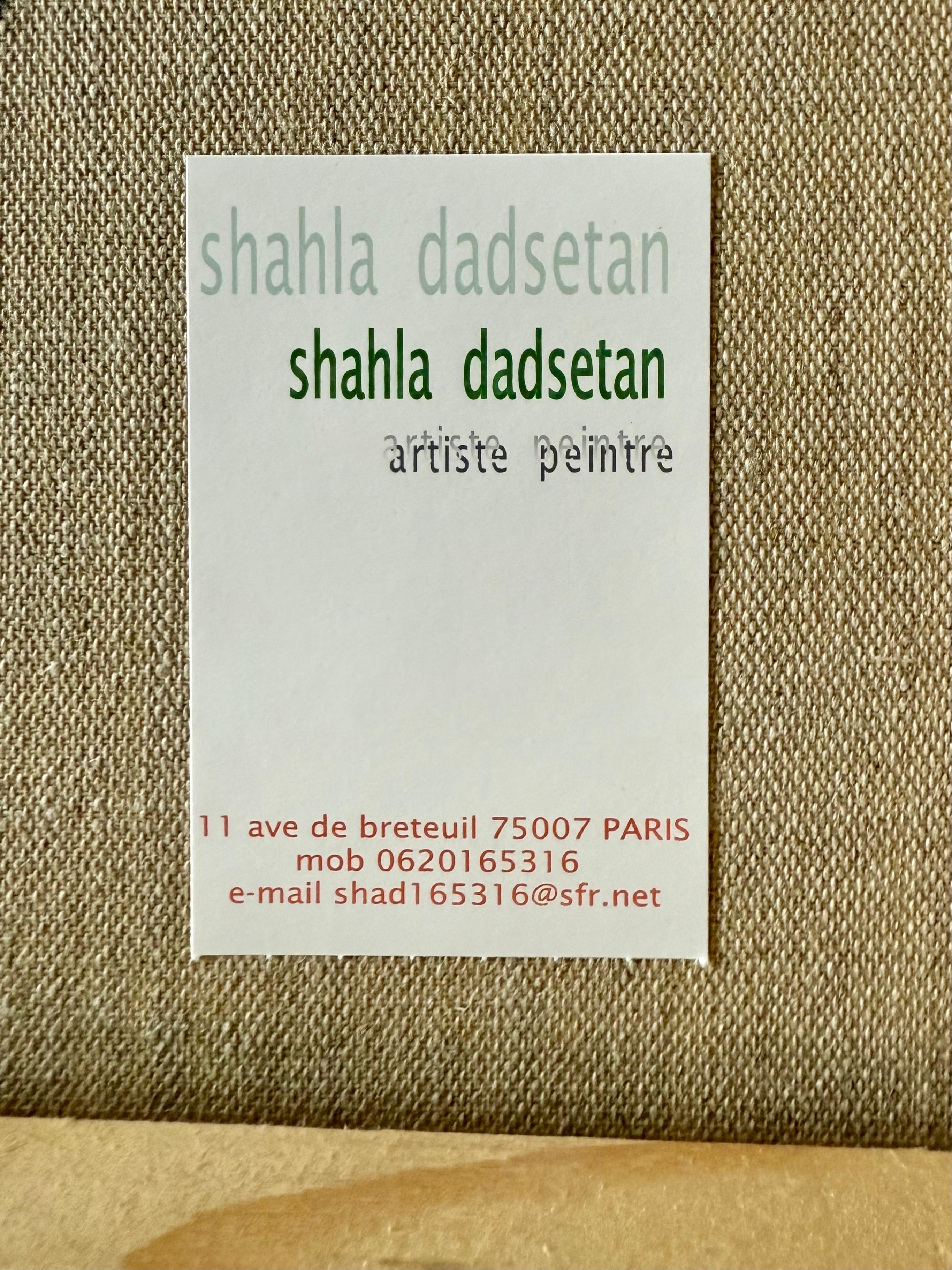 Large Abstract Painting French Iranian Shahla Dadsetan Plongee Dans Ma Pensee For Sale 7