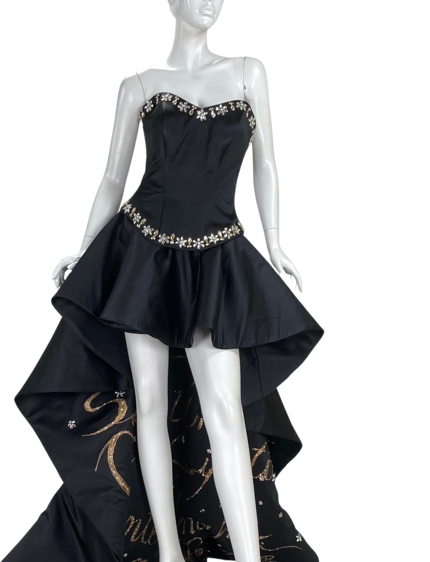 Women's Shahla Dorriz for Natalie Cole Custom Made Crystal Embellished Gown For Sale