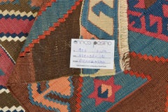 Shahsavan Antique Kilim Runner, Hand-Woven Wool, Caucasus, Circa 1920