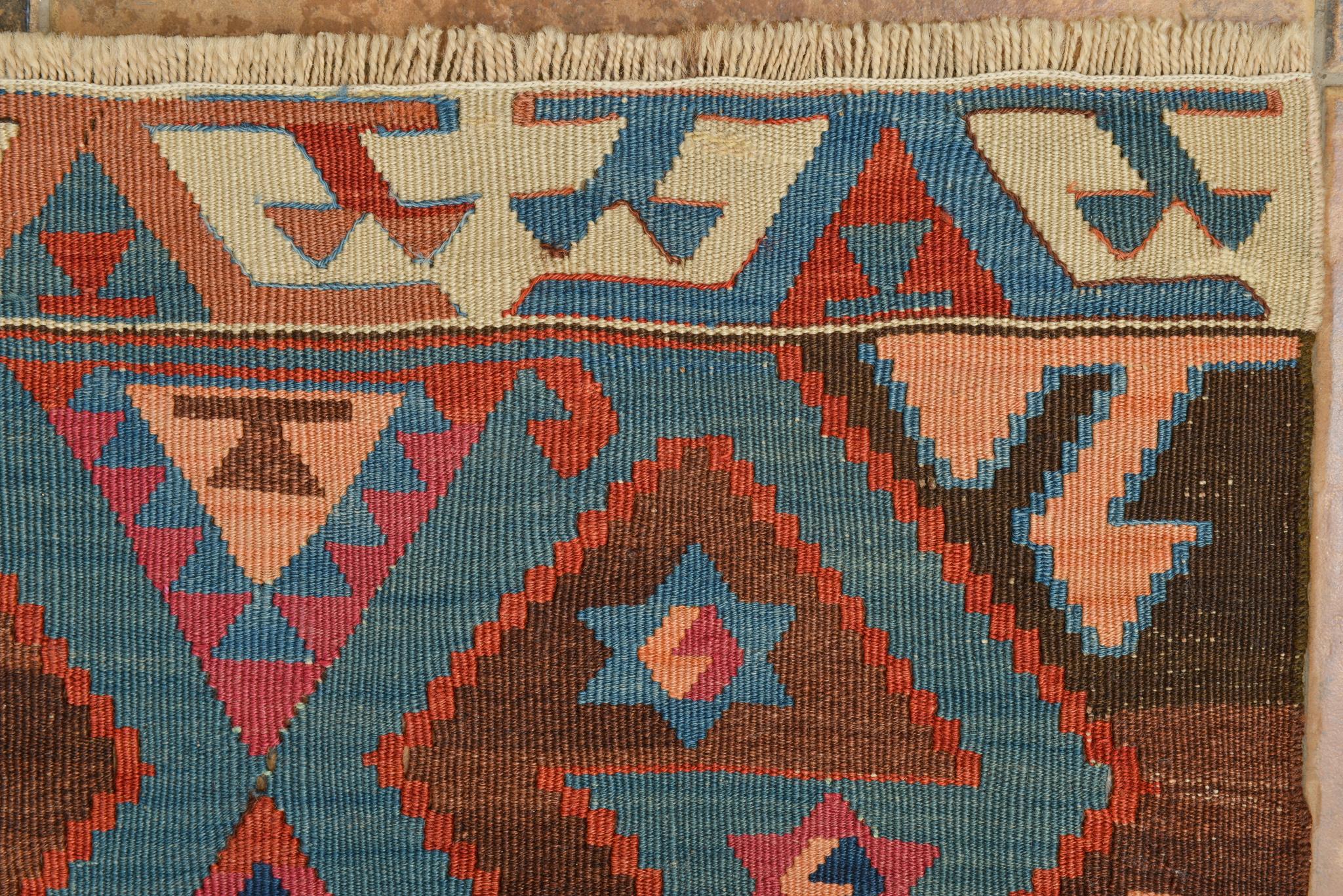 Shahsavan Corredor Kilim Pequeño Antiguo siglo XX en venta