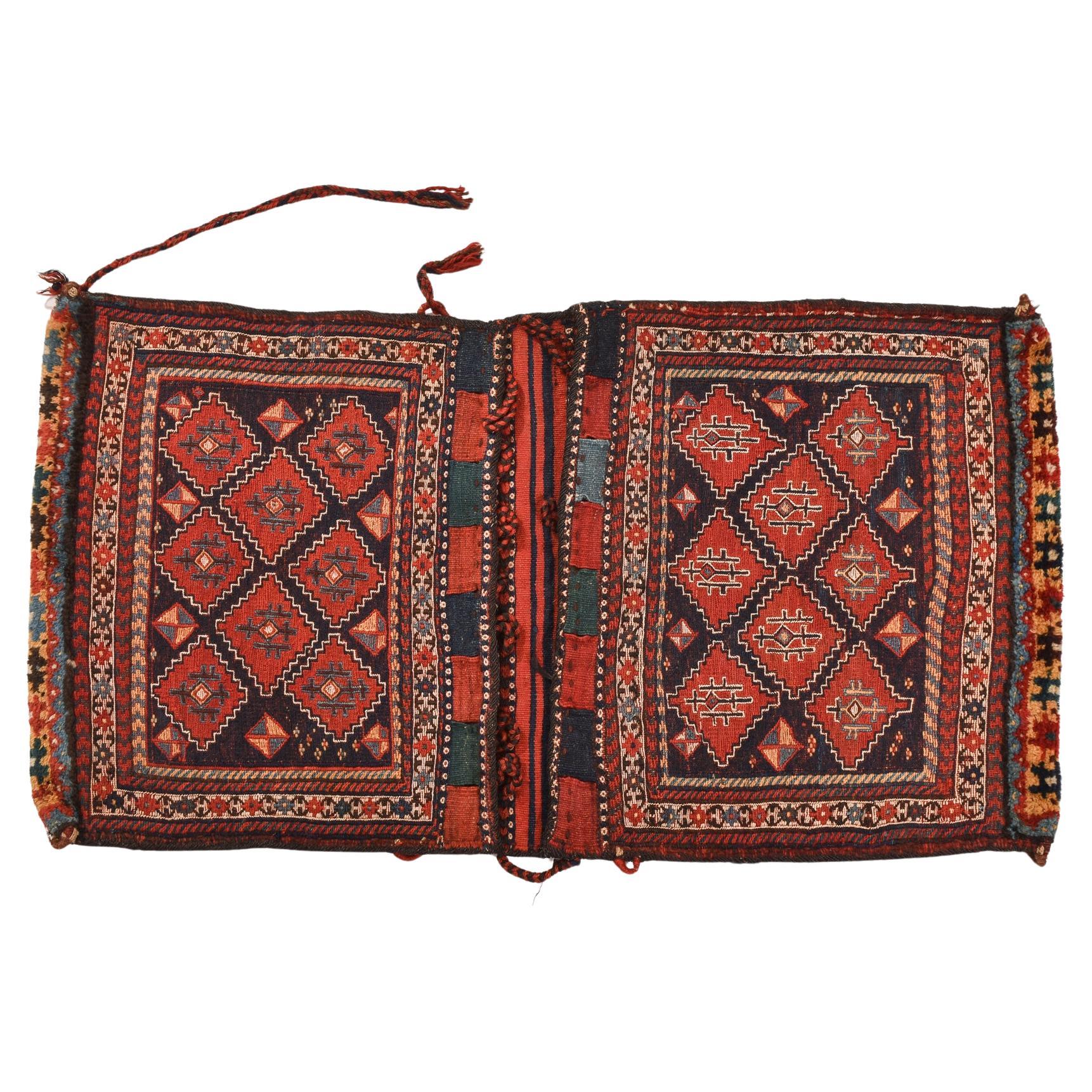 Shahsavan Nomads' Antique Pouch from My Private Collection For Sale