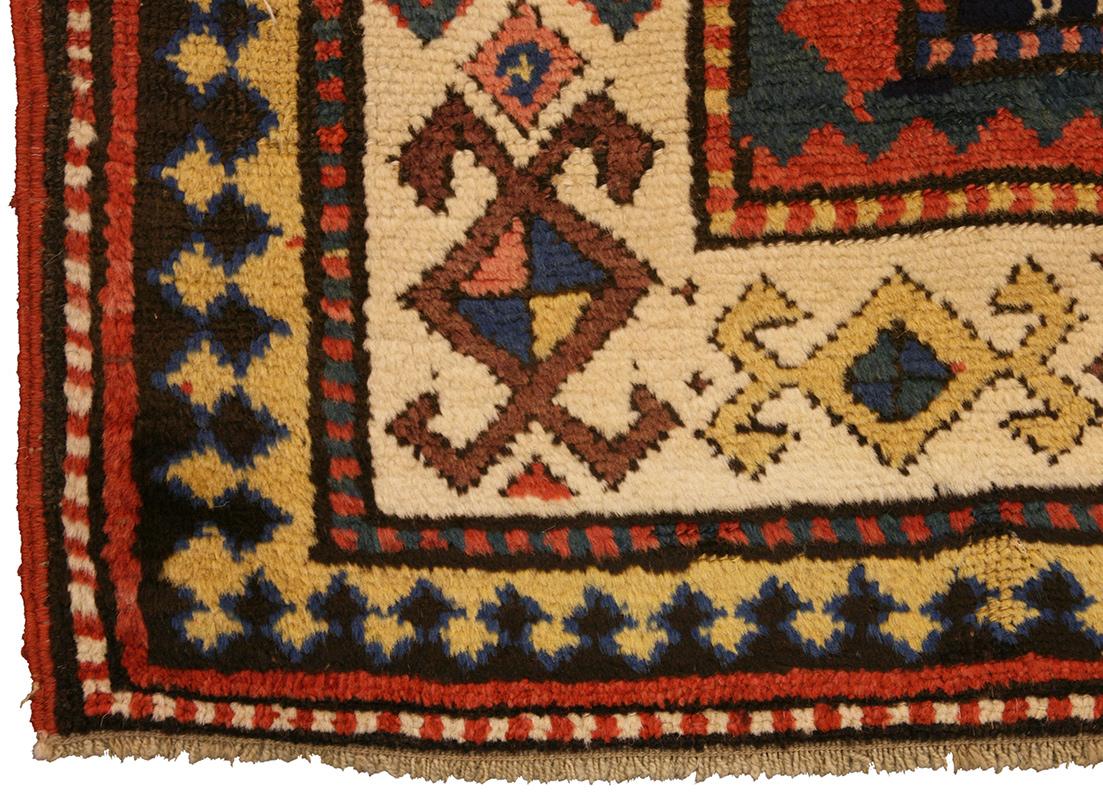 Antique Shah Savan (SHAH SAWAN) Runner rug. 1900-1920. Rare kelleh-sized carpet attributed to the Shah Savan ethnic group. The Shah Savan are a confederation of Turkic-speaking tribes located mainly in the north-west of Iran and in various areas
