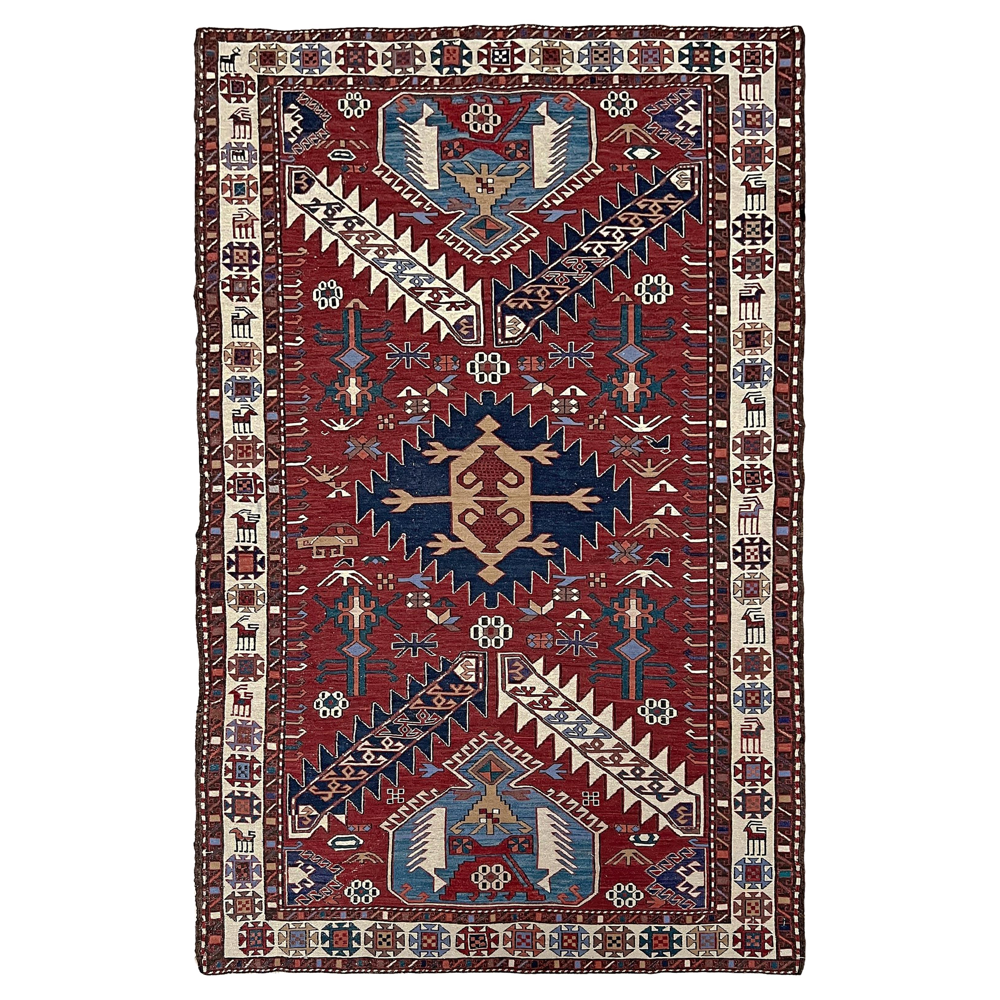 Shahsavan Soumak • Tapis persan vintage tissé à plat / Art of Vintage (3'x5') • 1960s